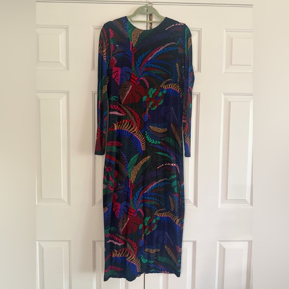 FARM Rio Vibrant Tropical Long Sleeve Dress - Picture 1 of 2